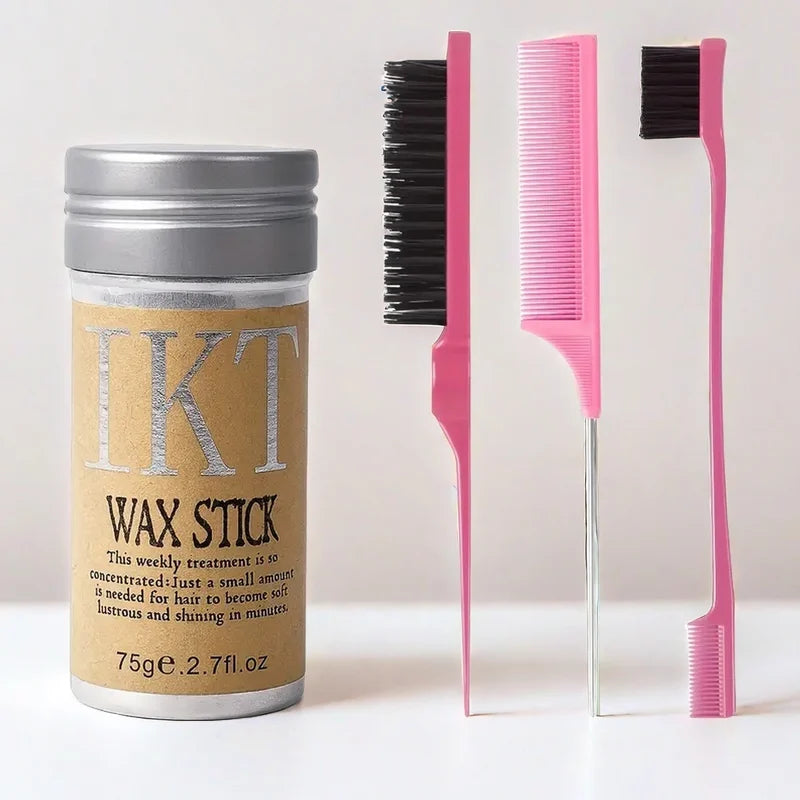 Kids & Women Hair Wax Stick Set for Styling & Flyaway Control - Multiple Colors