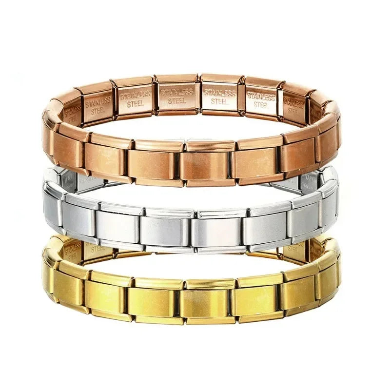 Fashion Jewelry Bracelet Links for 9mm Stainless Steel Jewelry Making – Multiple Colors