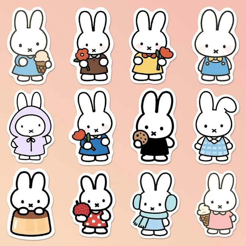 Cute Water Cup Stickers for Phone Cases Notebook Laptop Waterproof Decor - Miffy Style