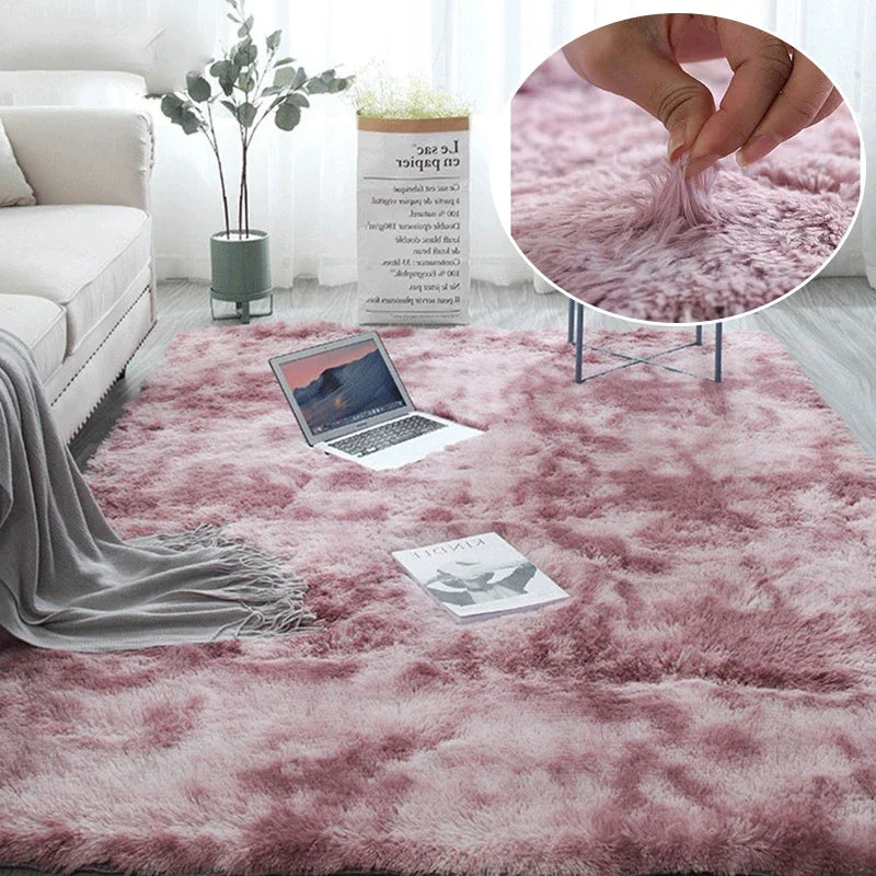 Tie-Dye Shaggy Rug Carpet for Living Room Bedroom Sofa and Coffee Table