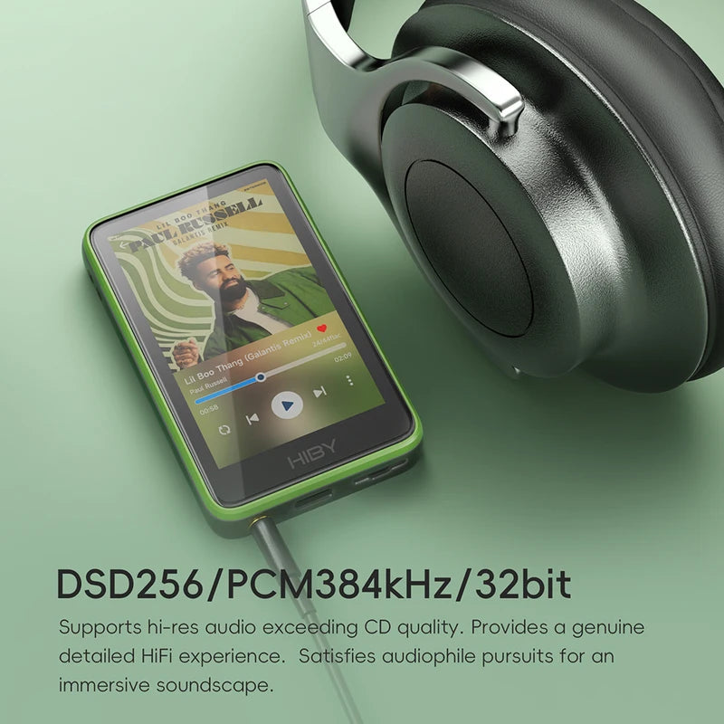 High-Resolution Portable Music Player with WiFi Bluetooth DSD256 PCM384kHz 32bit