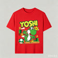 Unisex Cartoon Yoshi Kids & Adult T-Shirt - Summer Short Sleeve Top