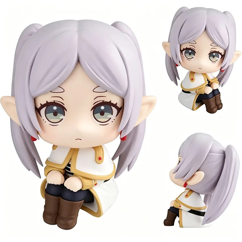 10cm Chibi Frieren PVC Collectible Figures - Cute Doll Model Toys for Decor & Gifts