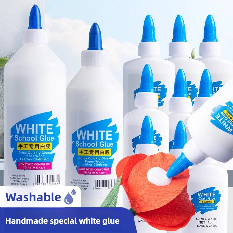 White Crafting Glue for Woodworking DIY Art & Craft Projects - Handmade