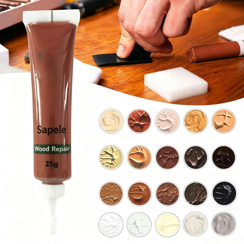 Wood Furniture Repair Filler Paste Kit for Scratches Chips Cracks - 25g