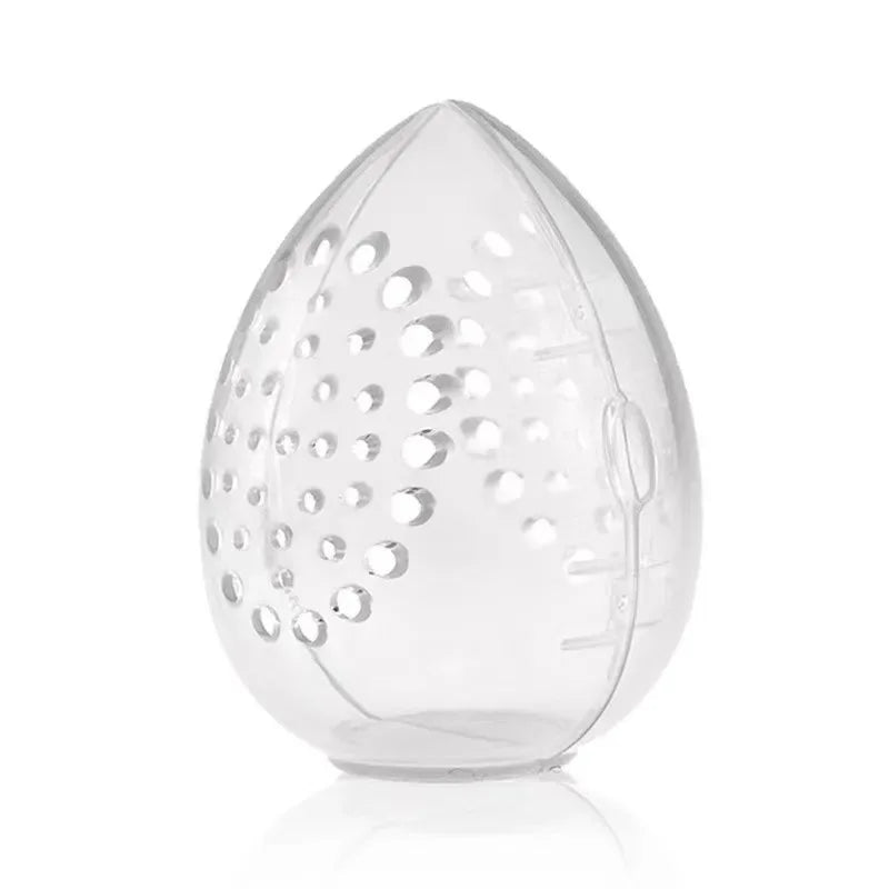 Egg Shaped Makeup Sponge Storage Box Portable Cosmetic Organizer with Lid