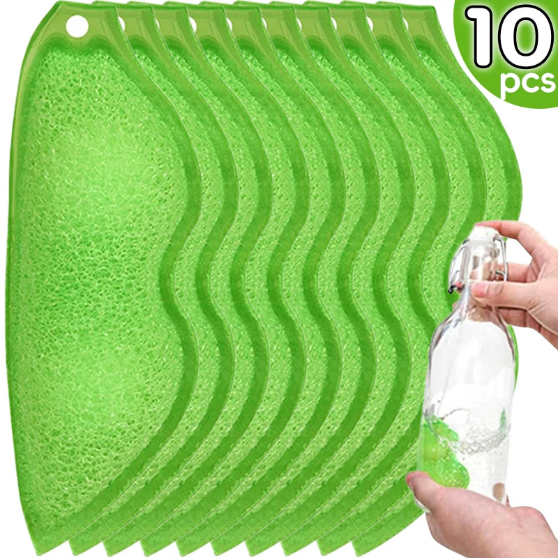 Reusable Pea-Shaped Cleaning Sponge for Bottles Cups & Glassware