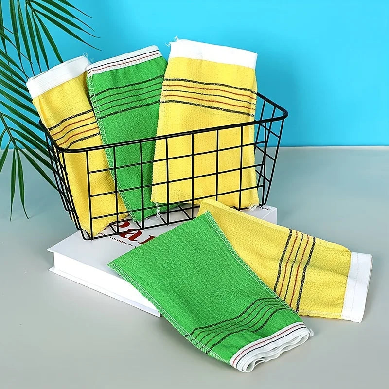 5pcs Exfoliating Shower Gloves & Towel Set for Body Scrubs & Massage