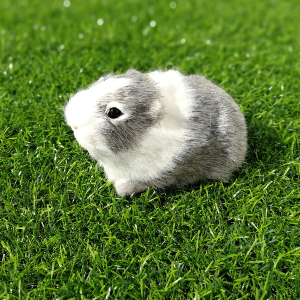 Lifelike Hamster Guinea Pig Animal Figurine - Soft Faux Fur Home Decor Gift