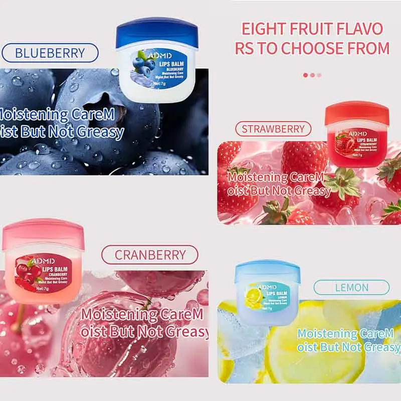 8-Piece Fruit Lip Balm Set Moisturizing Lipstick & Lip Care Kit