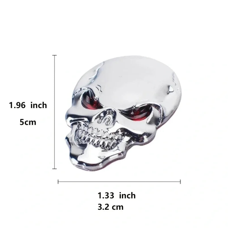 2pcs Skull Pirate Skeleton Car Emblem Badge Decal - Universal Metal Sticker