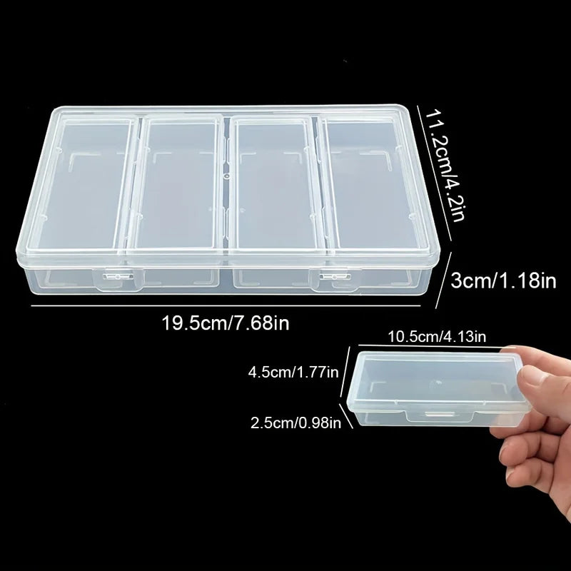 Adjustable Plastic Storage Organizer Box with Removable Compartments for Craft & Sewing Supplies