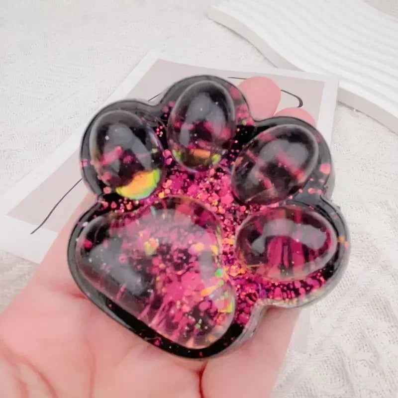 Halloween Starry Sky Cat Claw Squishy Fidget Toy Silicone Stress Relief Toy