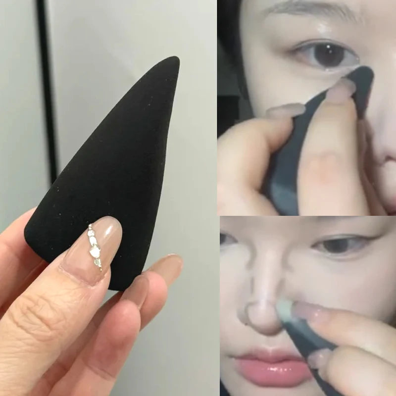 Pointed Tip Makeup Sponge Puff for Concealer & Brightening - Multiple Colors