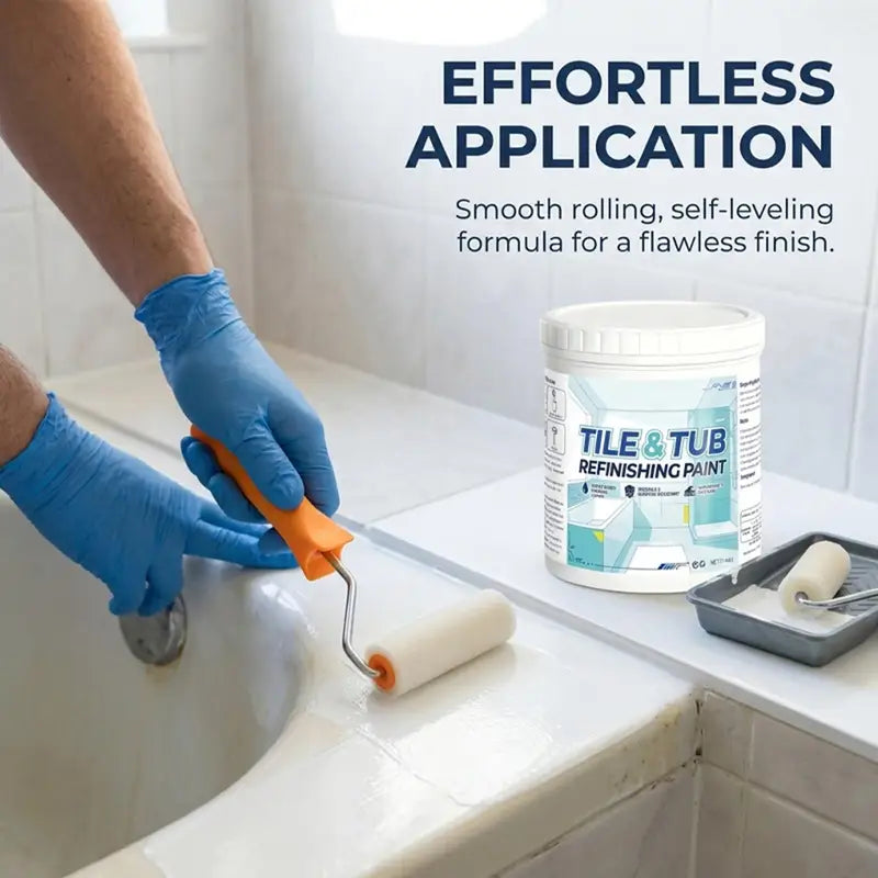 500g Waterproof Semi-Gloss Tile Paint for Bathroom & Kitchen Renovation