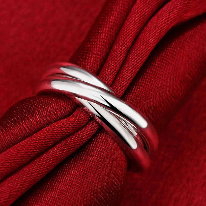 Sterling Silver Three-Ring Set for Women - Fine Jewelry Wholesale