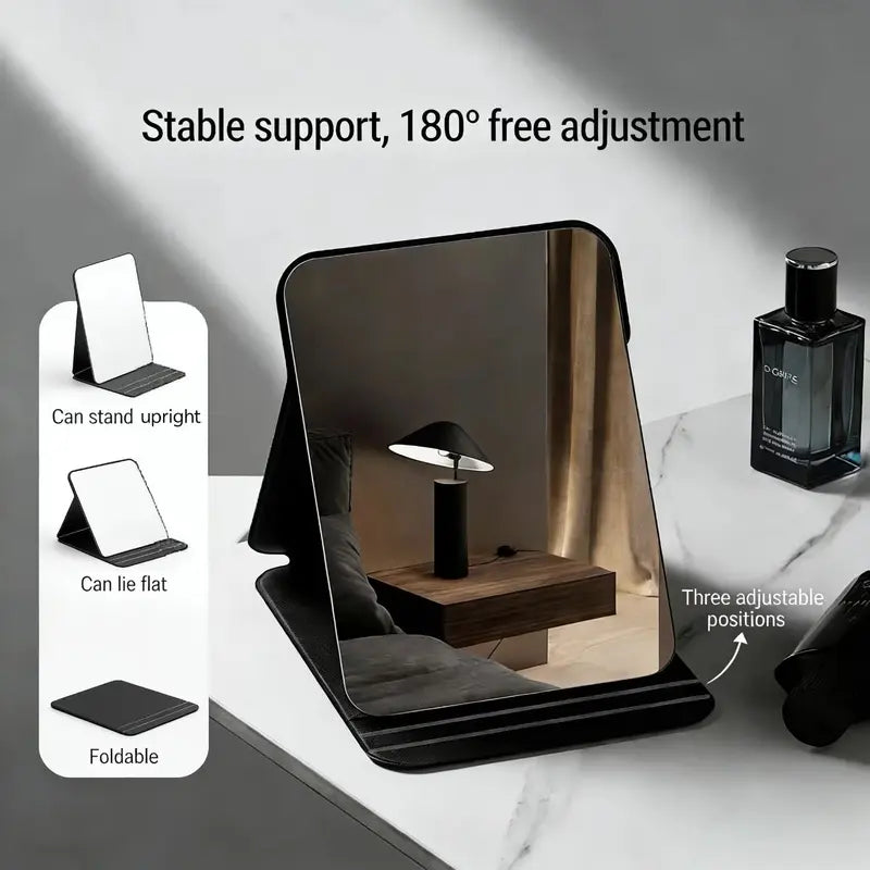 Portable Foldable Makeup Mirror - Travel-Friendly Desktop Tool for Students & Kids