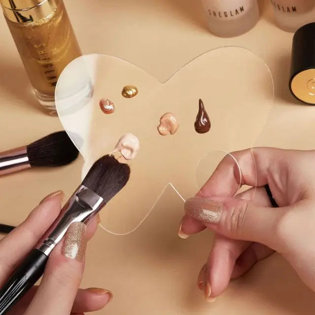 Acrylic Makeup Palette Spatula Kit - Stainless Steel Mixing Tools for Cosmetics