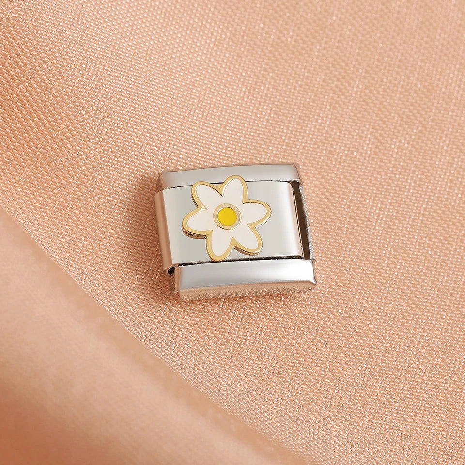 Flower Animal Flag Charm Bracelet DIY Jewelry Gift for Women Men