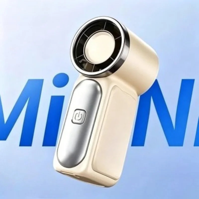 Portable Handheld Mini Fan with Digital Display for Travel Camping Outdoor Use