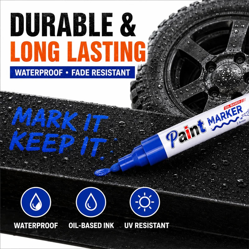 Oil Based Paint Markers Waterproof Permanent Metal Glass Stone DIY Outlining Pen Set
