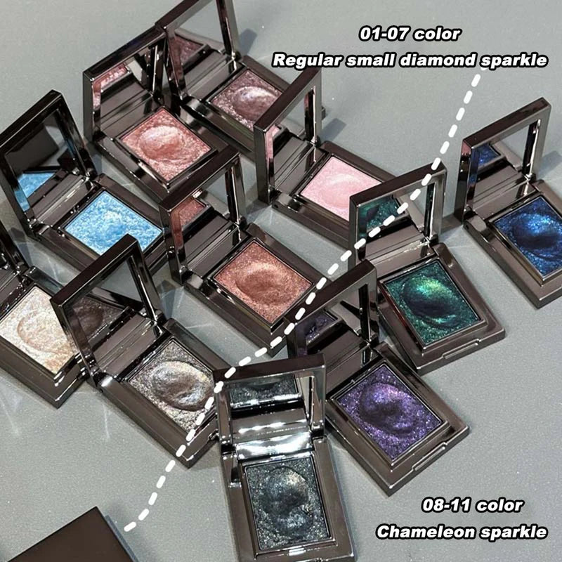 Metallic Glitter Pearlescent Eye Shadow Cream - Brightening Highlighter & Sparkling Makeup
