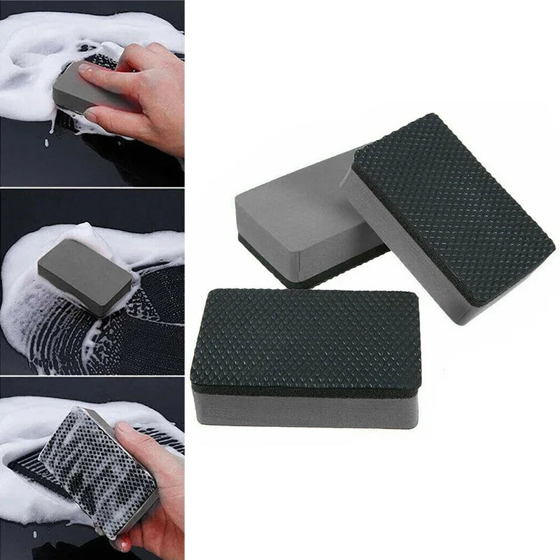 3-Piece Car Clay Bar Detailing Pad Sponge Set for Scratch Removal & Surface Polishing