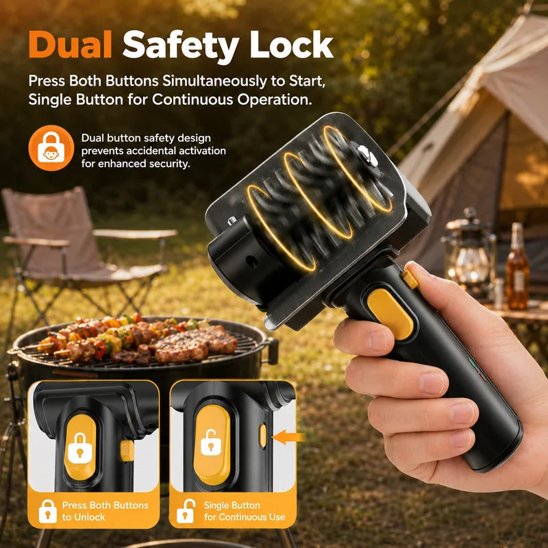 Electric Grill Brush 2.5H Runtime 1100RPM Stainless Steel BBQ Cleaning Tool