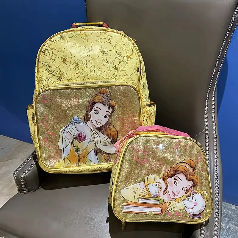 Beauty and the Beast Belle Backpack Insulated Lunch Bag for Kids and School