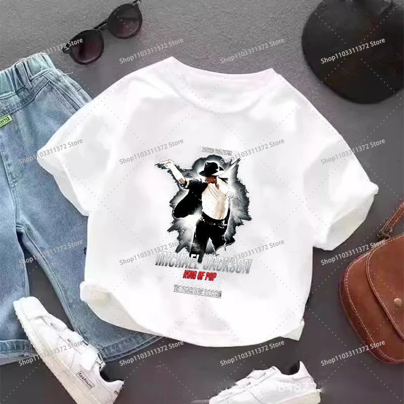 Unisex Vintage Graphic T-Shirt for Boys Summer Casual Hip Hop Tops
