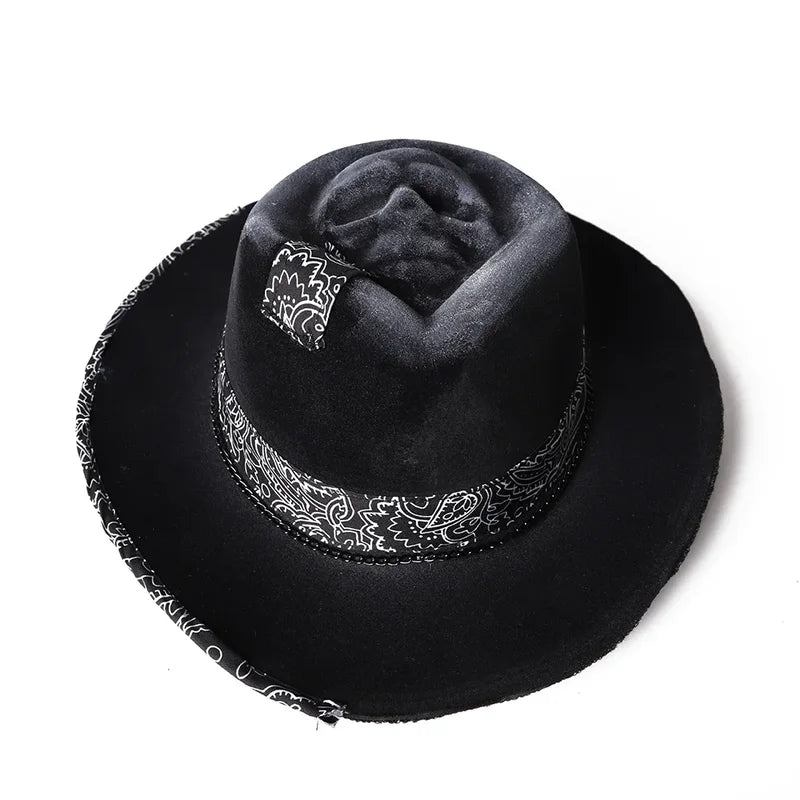 Halloween Skull Cowboy Hat Ball Hat Reaper Party Costume Accessory