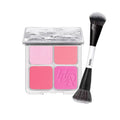 4-in-1 Cheek & Highlighter Palette - Matte Shimmer Face Makeup for Daily Use