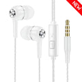 Wired In-Ear Headphones with Microphone - Bass HiFi Stereo Earbuds for Phone & PC