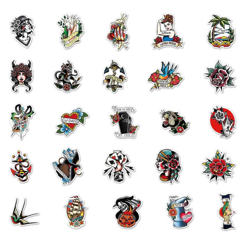 10/30/50PCS Cartoon Sticker Set for Phone Laptop Luggage Skateboard DIY Decals Kids