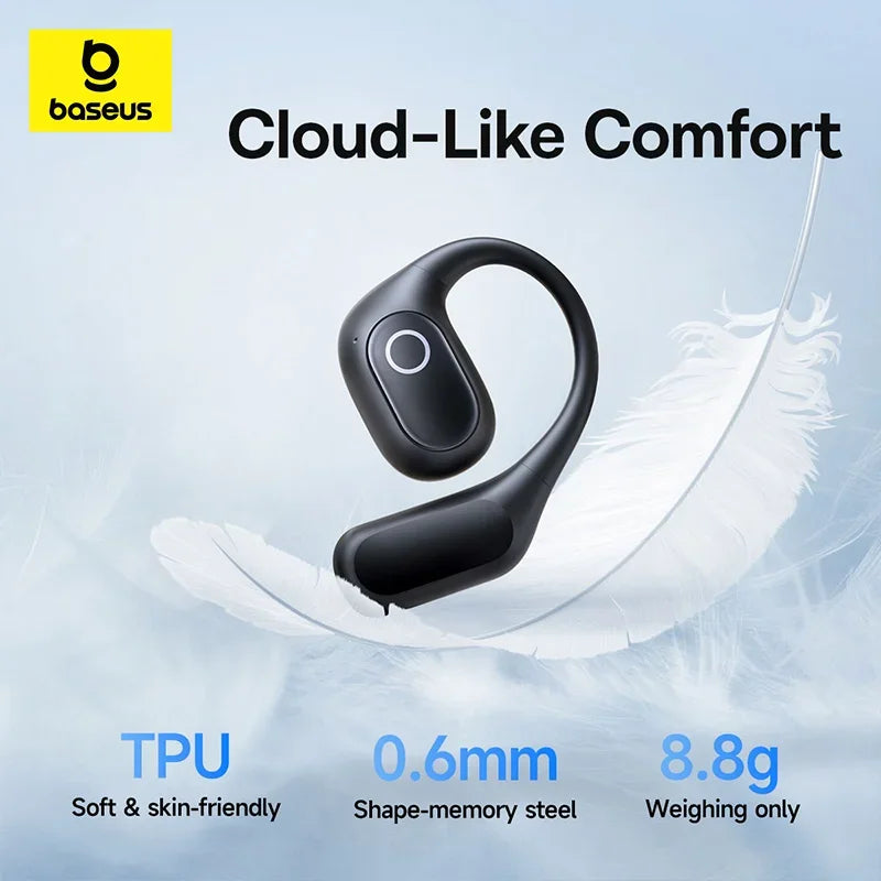 True Wireless Open-Ear Bluetooth Earbuds IPX5 Waterproof Sports Headphones