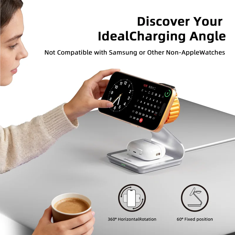 3-in-1 Wireless Charging Station for iPhone, Apple Watch & AirPods 30W