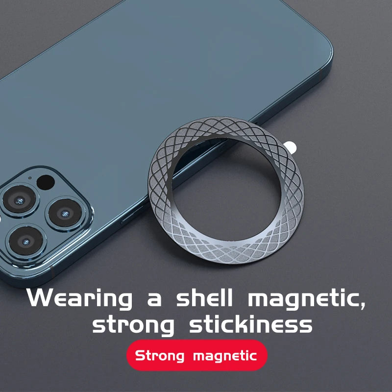 Magnetic Metal Plate Ring for Magsafe Wireless Charger CellPhone Holder - Multiple Colors