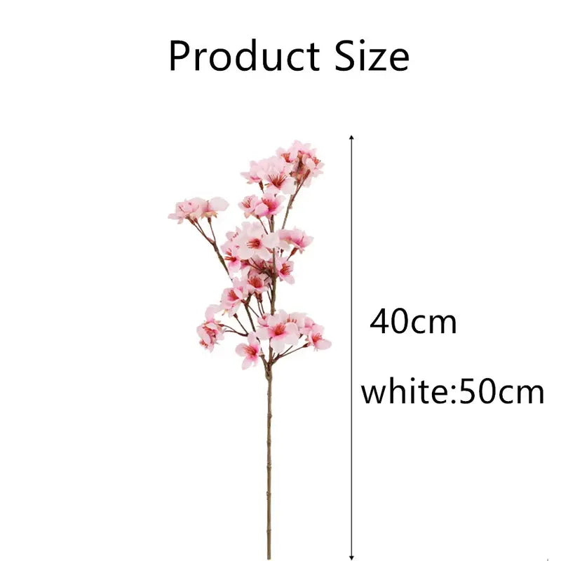Artificial Cherry Blossom Flowers Silk Sakura Fake Flowers for Wedding Home Decor