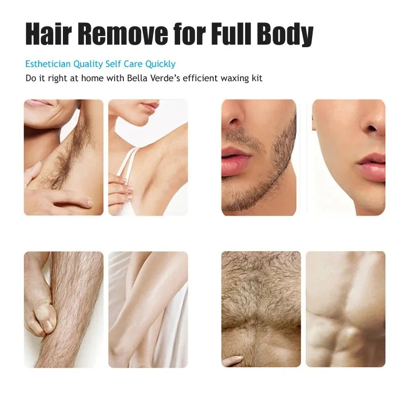 200ml Hair Removal Wax Heater Kit with Multiple Colors - Fast Melting & Temperature Control