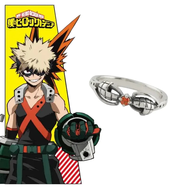 Anime Character Ring Set - Bakugou Katsuki & Midoriya Izuku - Cartoon Cosplay Jewelry