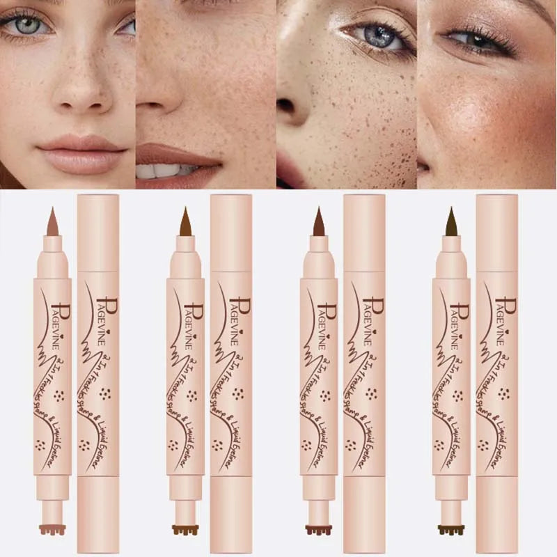 Double-End Freckles Stamp Pen Makeup Tool Waterproof Face Concealer Contour