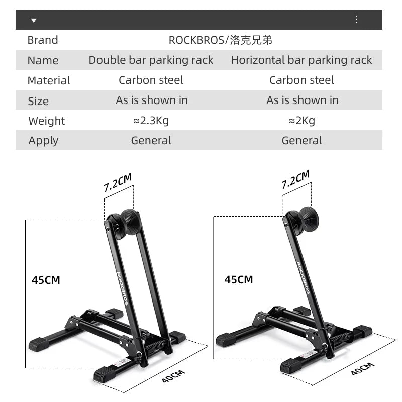 Bike Stand Rack for Indoor & Outdoor Storage - Bicycle Parking & Cycling Accessory