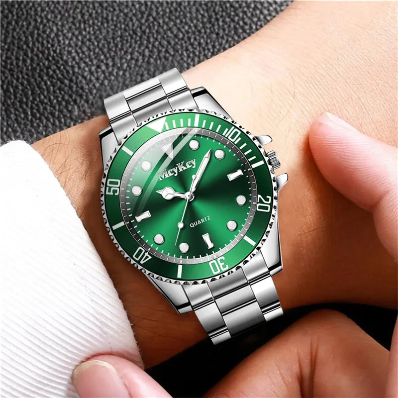 Men's Quartz Watch Large Dial Business Casual Sports Wristwatch - Multiple Colors