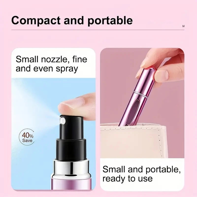 5ml Perfume Sample Spray Bottles Set - Portable Refillable Sub-bottles for Travel & Sampling