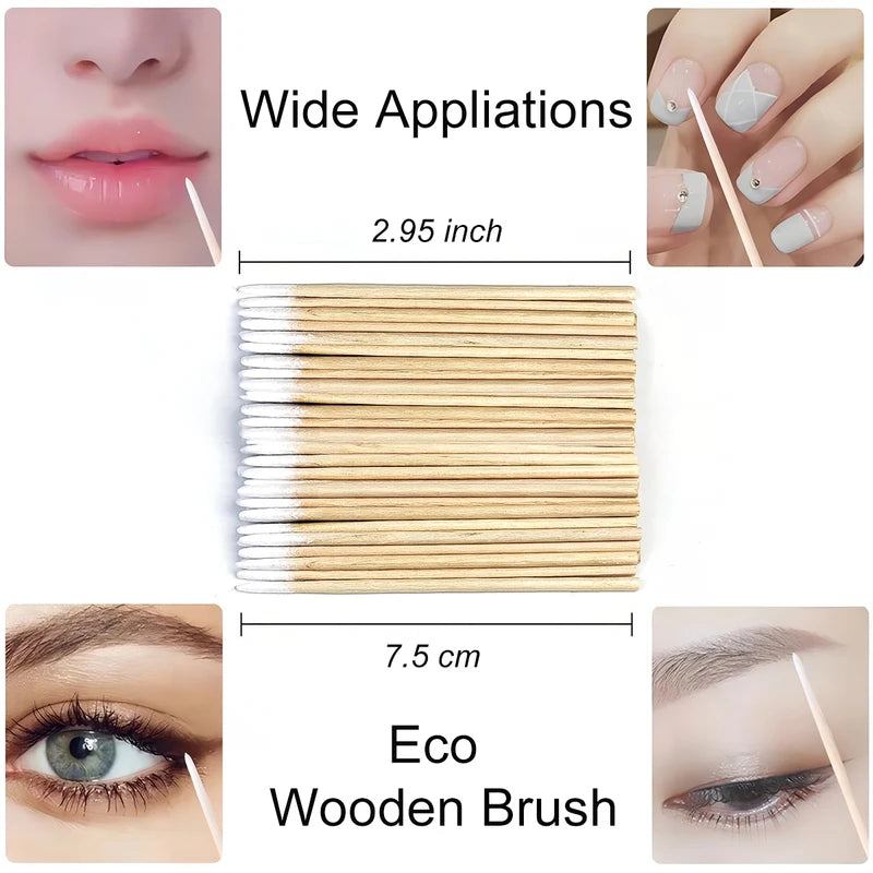 Set of Eyelash & Eyebrow Makeup Brushes and Spoolies - Multiple Colors