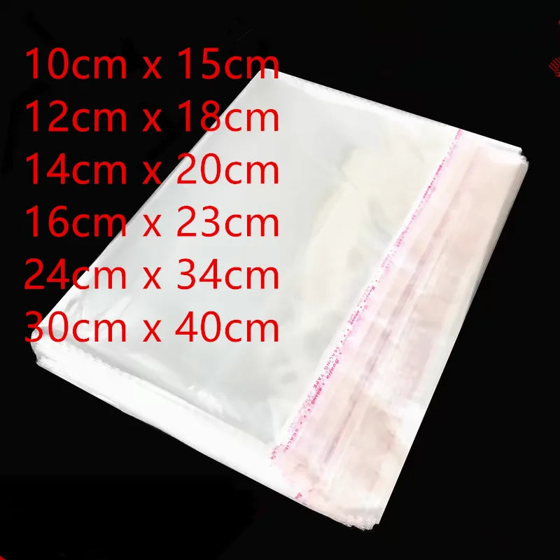 Self-Adhesive Plastic Packaging Bags - Resealable OPP Sealed Gift Bags