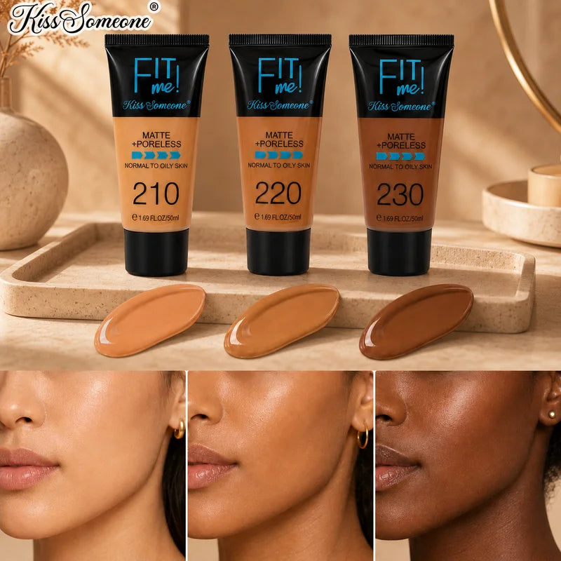 Full Coverage Foundation & Concealer for Black Women - Oil Control & Hydrating Makeup for Oily & Dry Skin