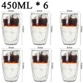Double Wall High Borosilicate Glass Mug Set - Heat Resistant Tea Coffee Water Cups