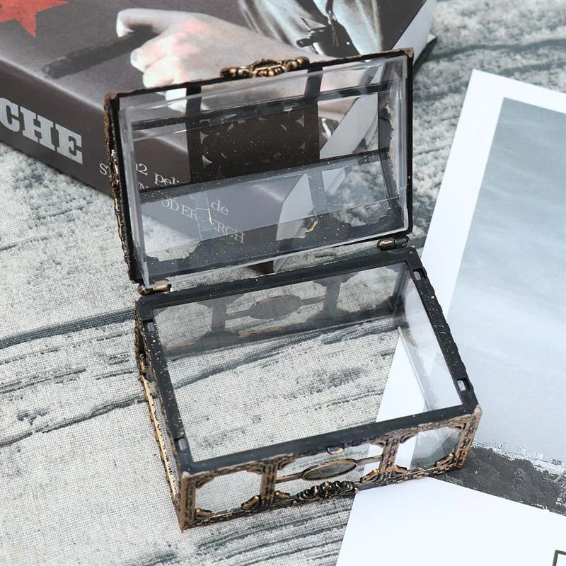 Transparent Plastic Jewelry Box Organizer Chest for Trinkets & Keepsakes