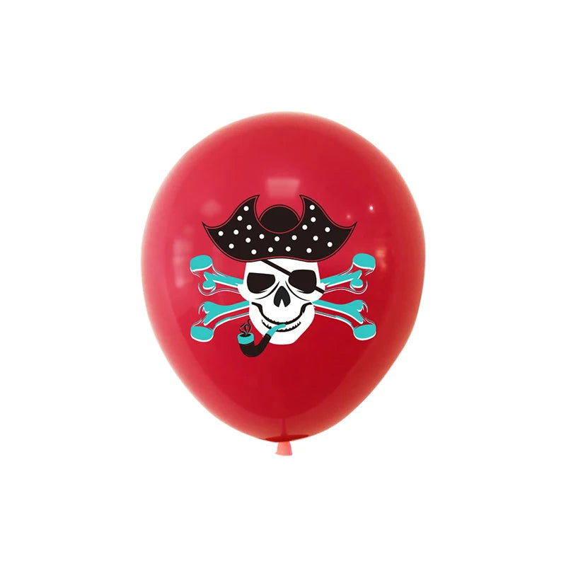 10pcs Pirate Party Balloons 12 Inch Latex Decorations for Birthday Celebration